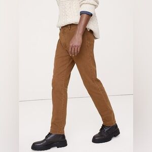 Banana Republic Brushed Chino Trouser Traveler Pants Brown Sz 32x32